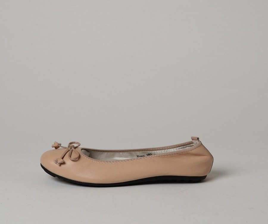 Femme Mac Douglas Ballerines | Ballerines Eliane Cuir D'Agneau Rose Poudre