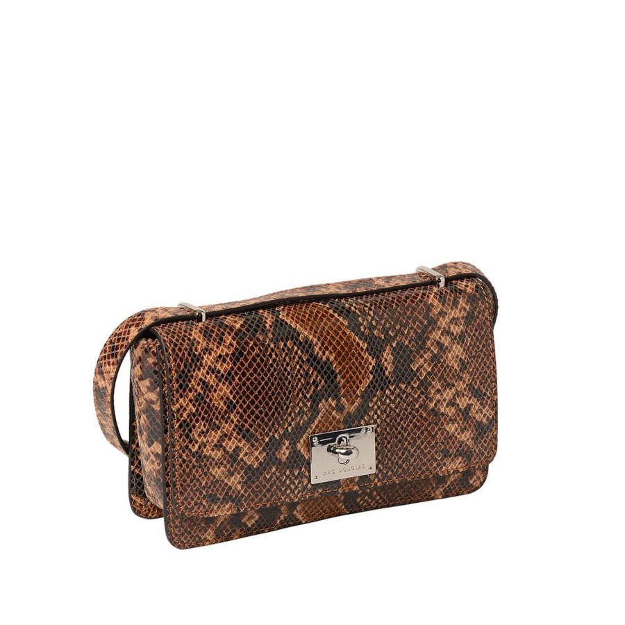 Femme Mac Douglas Sacs Bandouliere | Amiral Cienna Sac Bandouliere Cuir Motif Python