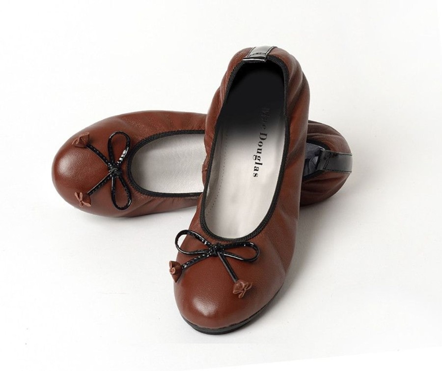 Femme Mac Douglas Ballerines | Ballerines Eliane Cuir D'Agneau Marron