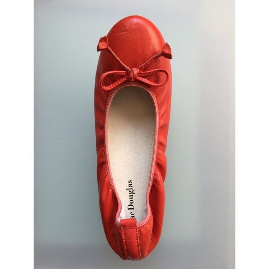 Femme Mac Douglas Ballerines | Ballerines Eliane Cuir D'Agneau Orange