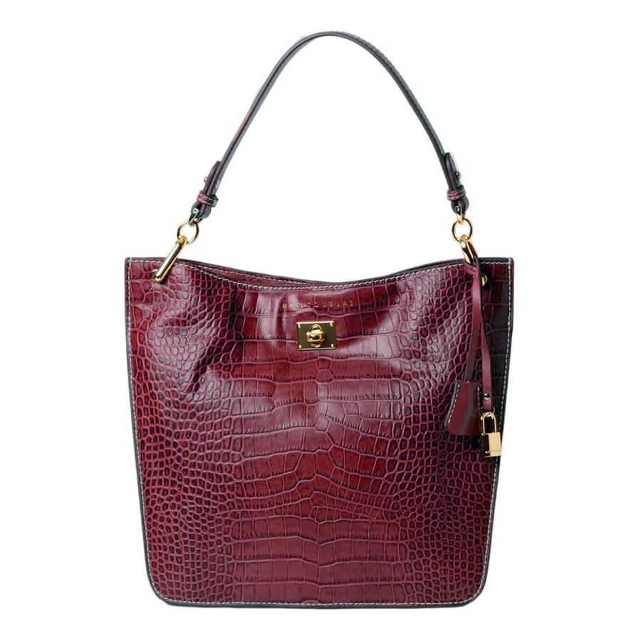 Femme Mac Douglas Sacs Portes Epaule | Kentucky Romy Sac Porte Epaule Cuir Grain Croco