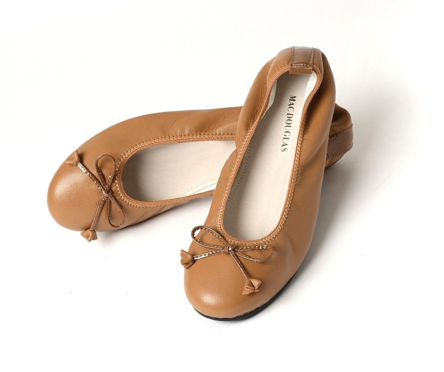 Femme Mac Douglas Ballerines | Ballerines Eliane Cuir D'Agneau Noix