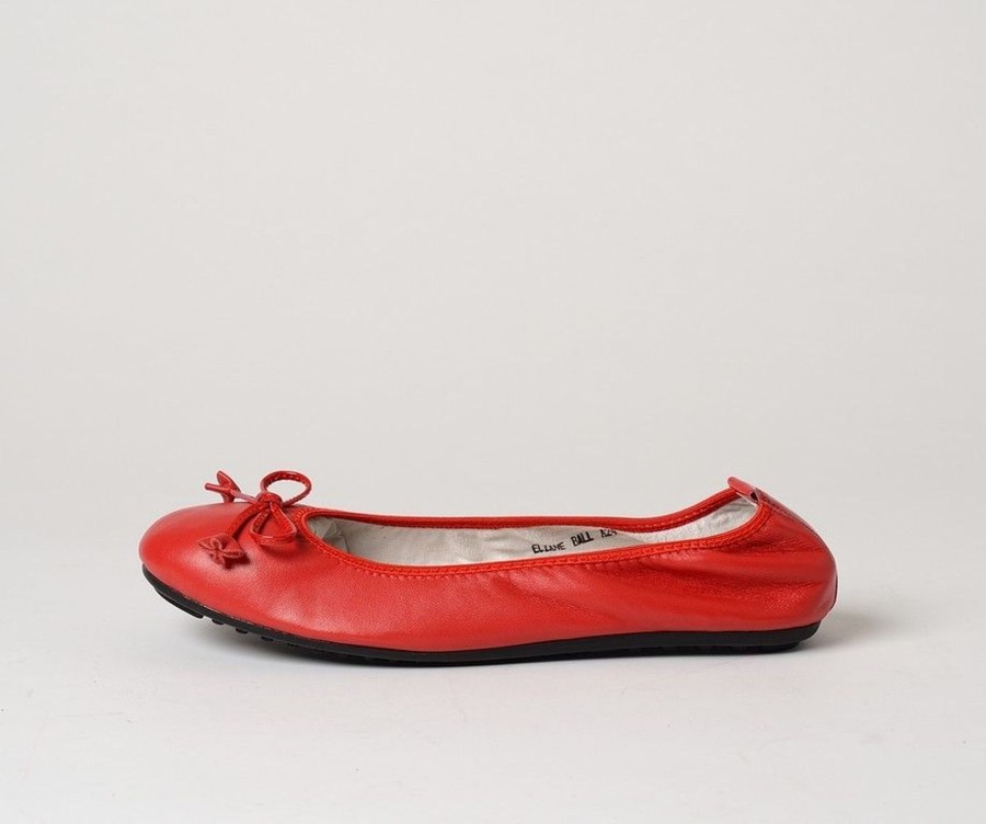 Femme Mac Douglas Ballerines | Ballerines Eliane Cuir D'Agneau Rouge