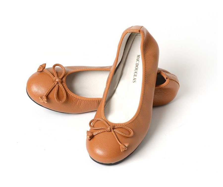 Femme Mac Douglas Ballerines | Ballerines Eliane Cuir De Buffle Chatain