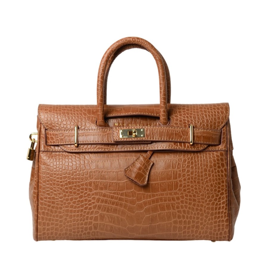 Femme Mac Douglas Sacs Pyla | Pyla Romy Sac A Main Cuir Grain Croco