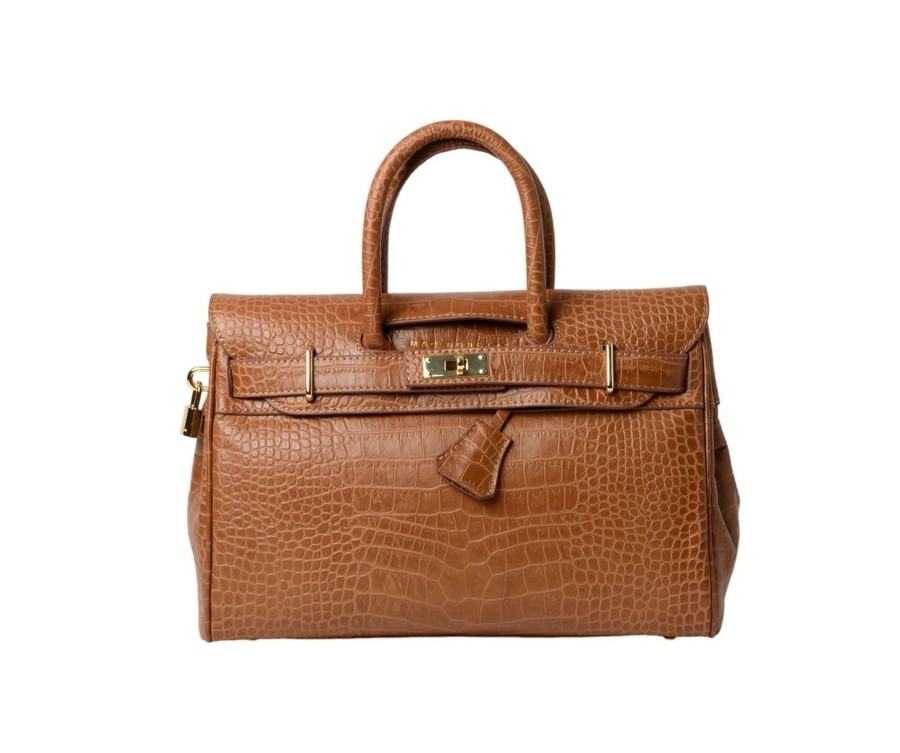 Femme Mac Douglas Sacs Pyla | Pyla Romy Sac A Main Cuir Grain Croco