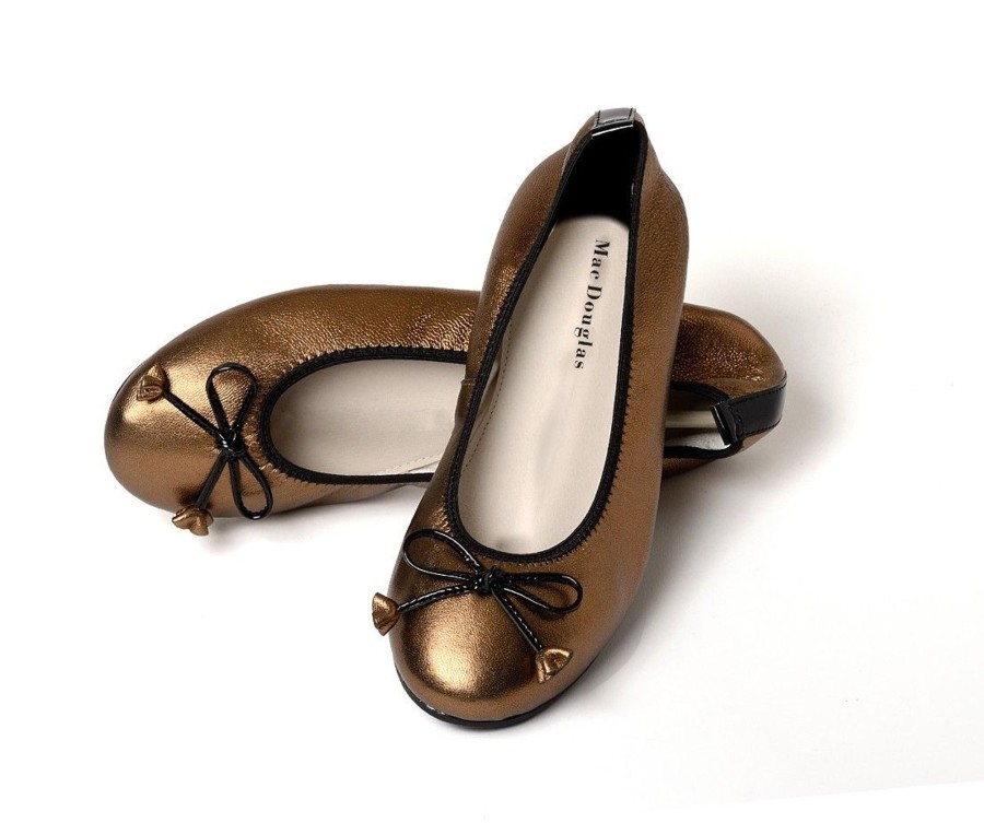 Femme Mac Douglas Ballerines | Ballerines Eliane Cuir D'Agneau Bronze