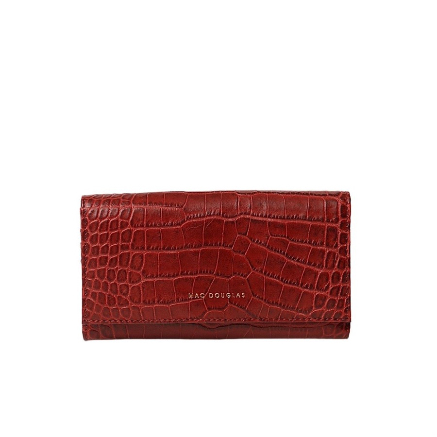 Femme Mac Douglas Portefeuilles | Gondole Romy Portefeuille Compagnon Cuir Grain Croco