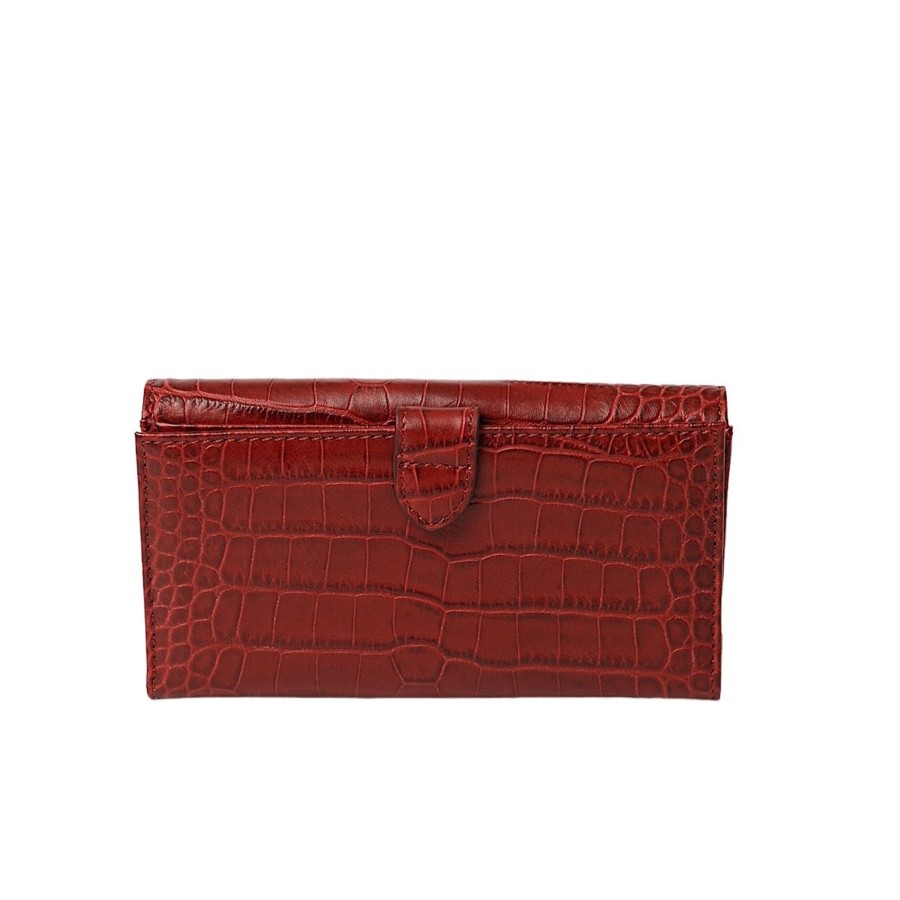 Femme Mac Douglas Portefeuilles | Gondole Romy Portefeuille Compagnon Cuir Grain Croco