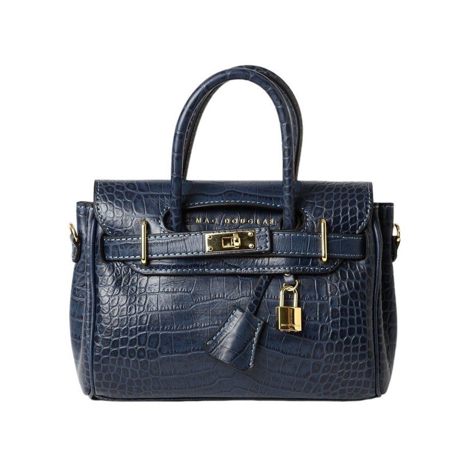 Femme Mac Douglas Sacs Pyla | Pyla Romy Mini Sac A Main Cuir Grain Croco