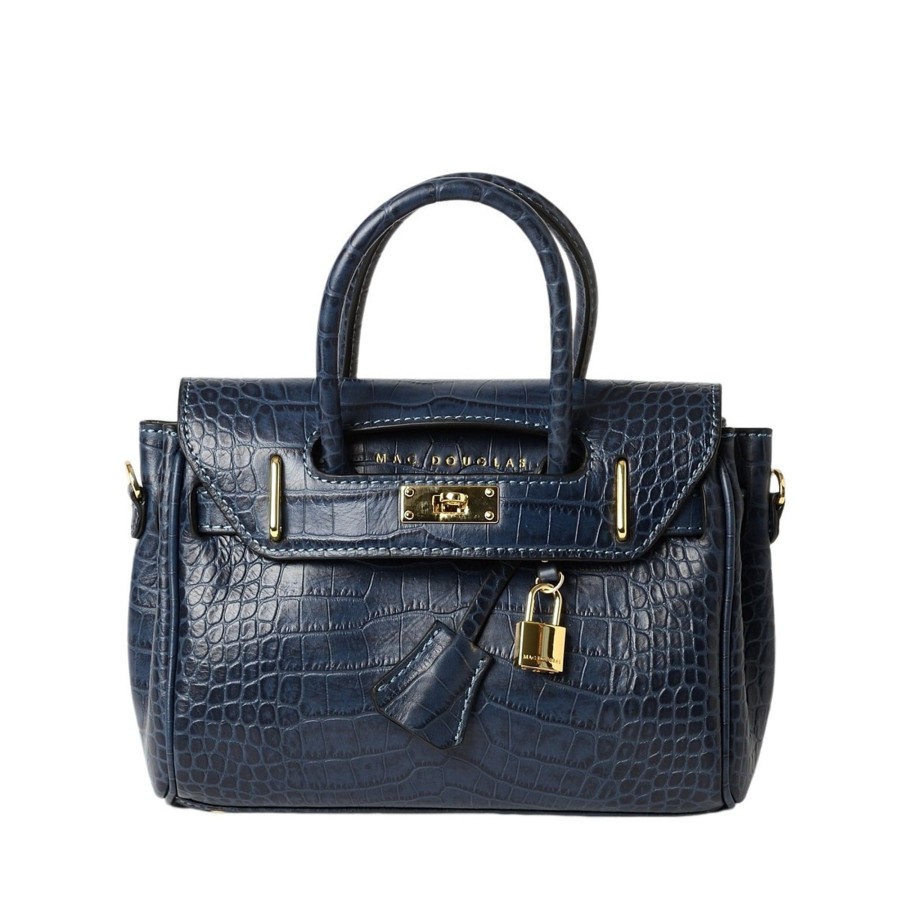 Femme Mac Douglas Sacs Pyla | Pyla Romy Mini Sac A Main Cuir Grain Croco