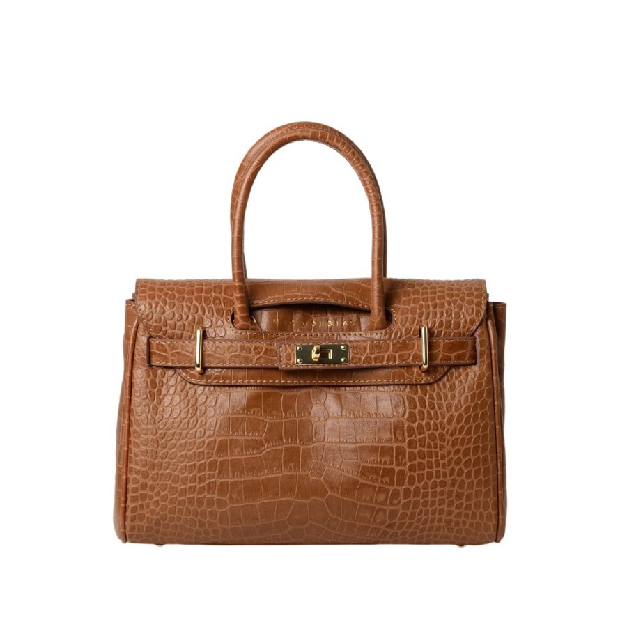 Femme Mac Douglas Sacs Pyla | Pyla Romy Petit Sac A Main Cuir Grain Croco