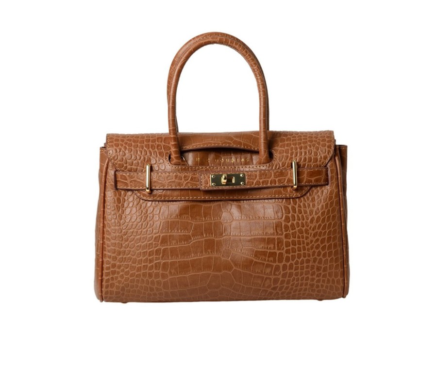 Femme Mac Douglas Sacs Pyla | Pyla Romy Petit Sac A Main Cuir Grain Croco